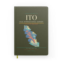 Thumbnail for Hilo International Airport (ITO) design on green army notebook