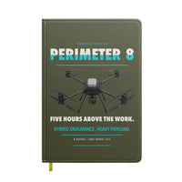 Thumbnail for Skyfront Perimeter 8 design on green army notebook