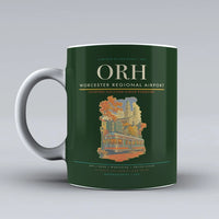 Thumbnail for Worcester Regional Airport (ORH) airport code design on dark green ceramic mug