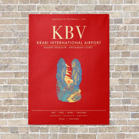 Thumbnail for Krabi International Airport KBV - Canvas Framed - Red
