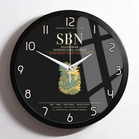 Thumbnail for South Bend International Airport SBN Wall-Clock Framed - Black