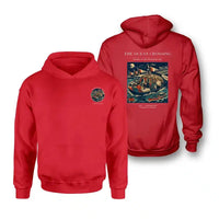 Thumbnail for VINTAGE G4058 - The Ocean Crossing - Double-Side Hoodie design on red double side