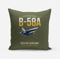 Thumbnail for B-58A Hustler design on green army pillow