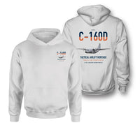 Thumbnail for Transall C-160D design on white double-side hoodie, double-side print