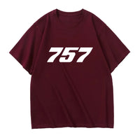 Thumbnail for 757 Flat Text Designed Relax Fit T-Shirts - view 14