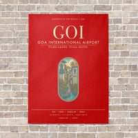 Thumbnail for Goa International Airport Dabolim GOI - Canvas Framed - Red