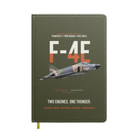 Thumbnail for F-4E Phantom II Two Engines One Thunder design on green army notebook
