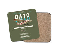 Thumbnail for Piper PA-18 Super Cub design on green army 1 piece coaster