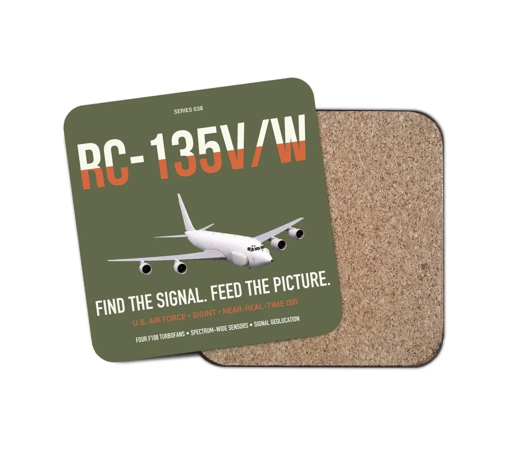 RC-135V W Rivet Joint design on green army 1 piece coaster
