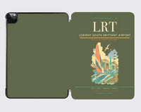 Thumbnail for Lorient South Brittany Airport (LRT) design on green army ipad tablet case
