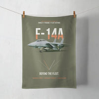 Thumbnail for F-14A Tomcat Defend The Fleet design on green army towel