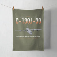 Thumbnail for C-130J-30 Super Hercules design on green army towel