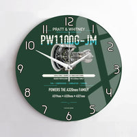 Thumbnail for PW1100G-JM design on dark green no frame wall clock