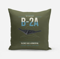 Thumbnail for B-2A Spirit design on green army pillow
