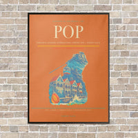 Thumbnail for Gregorio Luperón International Airport POP — Puerto Plata vertical canvas print - framed - orange background