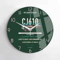 Thumbnail for CJ610 design on dark green no frame wall clock