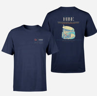 Thumbnail for Borg El Arab Airport (HBE) design printed on navy blue double-side t-shirt