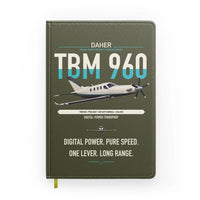 Thumbnail for Daher TBM 960 design on green army notebook