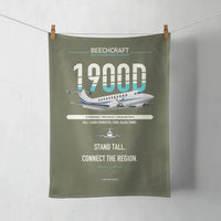 Thumbnail for Beechcraft 1900D design on green army towel