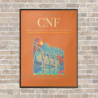 Thumbnail for Tancredo Neves International Airport CNF — Belo Horizonte vertical canvas print - framed - orange background