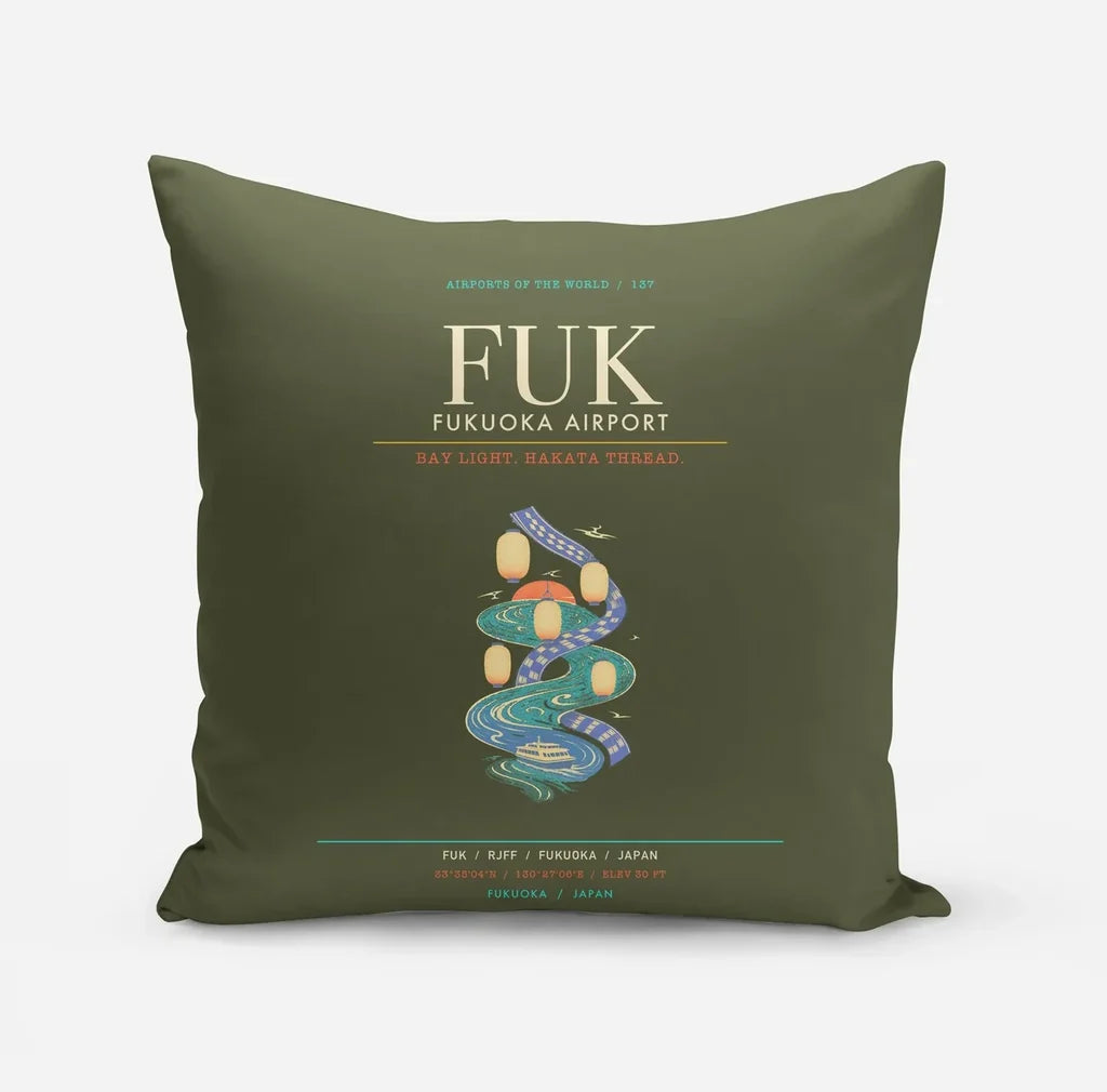 Fukuoka Airport FUK - Hakata Lantern Bay Weave - Green Army