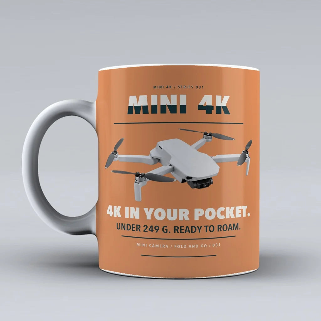 Mini 4K Mug design on orange dji