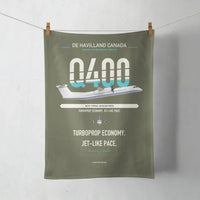 Thumbnail for De Havilland Dash 8-400 design on green army towel