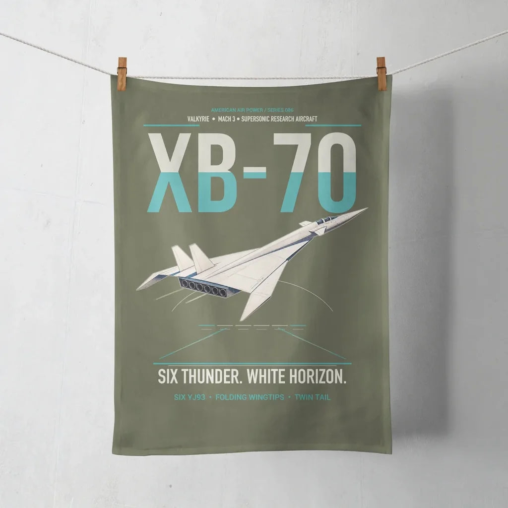 XB-70A Valkyrie design on green army towel