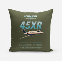 Thumbnail for Bombardier Learjet 45XR design on green army pillow