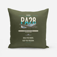 Thumbnail for Piper PA-28 Cherokee design on green army pillow