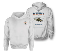 Thumbnail for Denel Rooivalk Mk 1F design on white double-side hoodie, double-side print