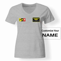 Thumbnail for Flat Colourful 787 Designed V-Neck T-Shirts - view 14