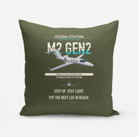 Thumbnail for Cessna Citation M2 Gen2 design on green army pillow