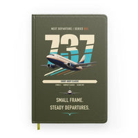 Thumbnail for Boeing 737-500 Classic design on green army notebook