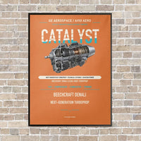 Thumbnail for CATALYST vertical canvas print - framed - orange background