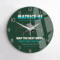 Thumbnail for DJI Matrice 4E design on dark green no frame wall clock