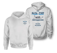 Thumbnail for Piper PA-34-220T Seneca V design on white double-side hoodie, double-side print