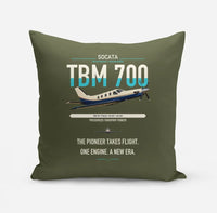 Thumbnail for Socata TBM 700 design on green army pillow