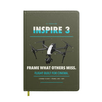 Thumbnail for DJI Inspire 3 design on green army notebook
