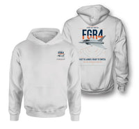 Thumbnail for Eurofighter Typhoon FGR4 design on white double-side hoodie, double-side print