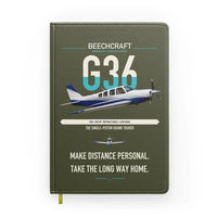 Thumbnail for Beechcraft Bonanza G36 design on green army notebook