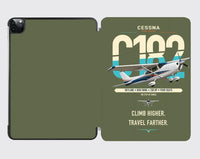 Thumbnail for Cessna 182 Skylane design on green army ipad tablet case