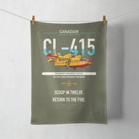 Thumbnail for Canadair CL-415 design on green army towel