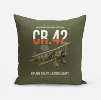 Thumbnail for Fiat CR.42 Falco design on green army pillow