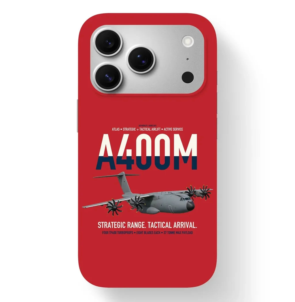 Airbus A400M Atlas design on red magsafe iphone case, for iPhone 17 Pro