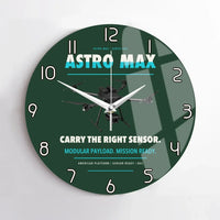 Thumbnail for Freefly Astro Max design on dark green no frame wall clock