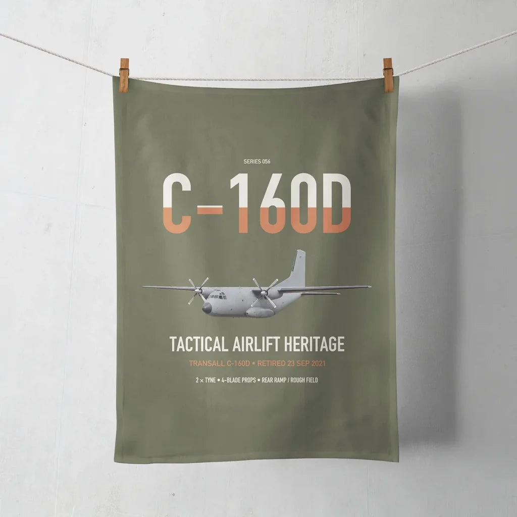 Transall C-160D design on green army towel