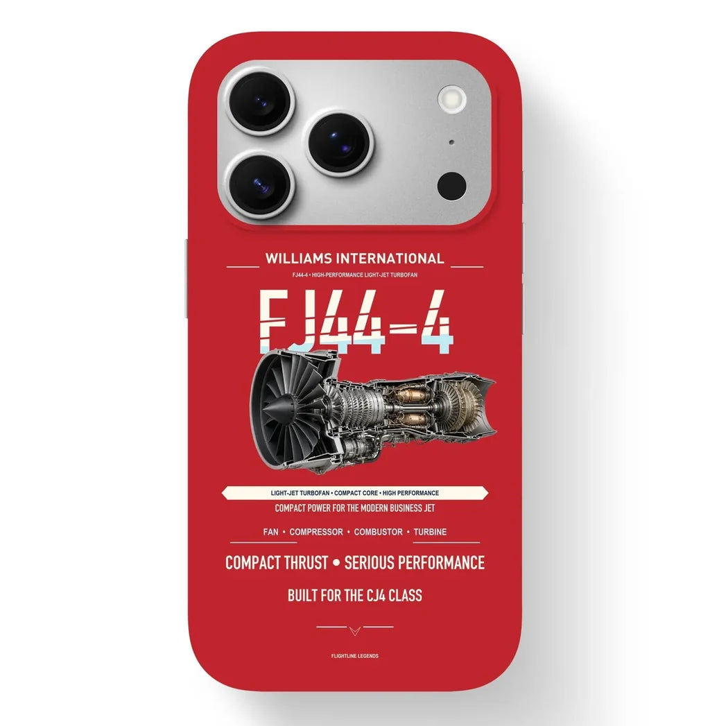 FJ44-4 Case design on red iphone case