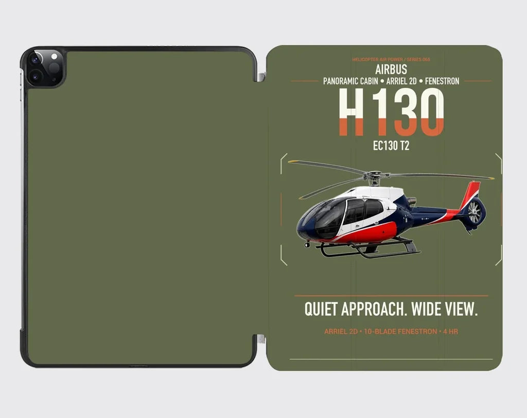 Airbus H130 design on green army ipad tablet case