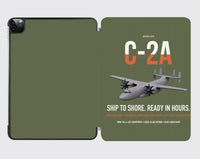 Thumbnail for C-2A Greyhound design on green army ipad tablet case